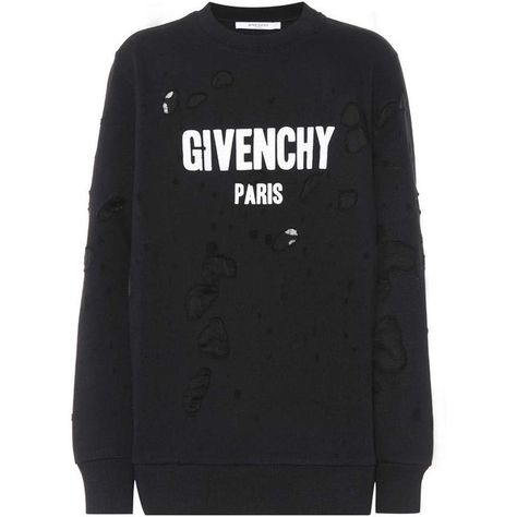 Givenchy Distressed Cotton Sweater (€945) ❤ liked on Polyvore featuring tops, sweaters, black, givenchy top, givenchy sweater and givenchy Destroyed Sweater, Givenchy Sweater, Givenchy Top, Paris Sweatshirt, Ripped Sweater, Distressed Sweater, Sweaters Black, Distressed Sweatshirt, Designer Sweatshirts