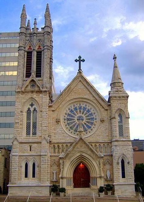 Most Beautiful Churches in America | List of US Temples and Cathedrals Sacred Heart Cathedral, Mary Austin, Beautiful Christmas Scenes, Houses Of The Holy, Church Pictures, Beautiful Churches, Sacred Architecture, Country Church, Cathedral Church