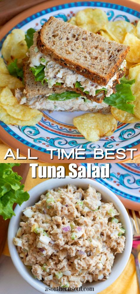 Tuna With Crackers, Tuna Salad With Crackers, Tuna Salad On Crackers, Tuna And Crackers, Tuna Salad With Peas, Tuna Salad With Egg Recipes, Recipe For Tuna Salad, Best Tuna Salad Recipe With Egg, Southern Tuna Salad Recipe With Egg