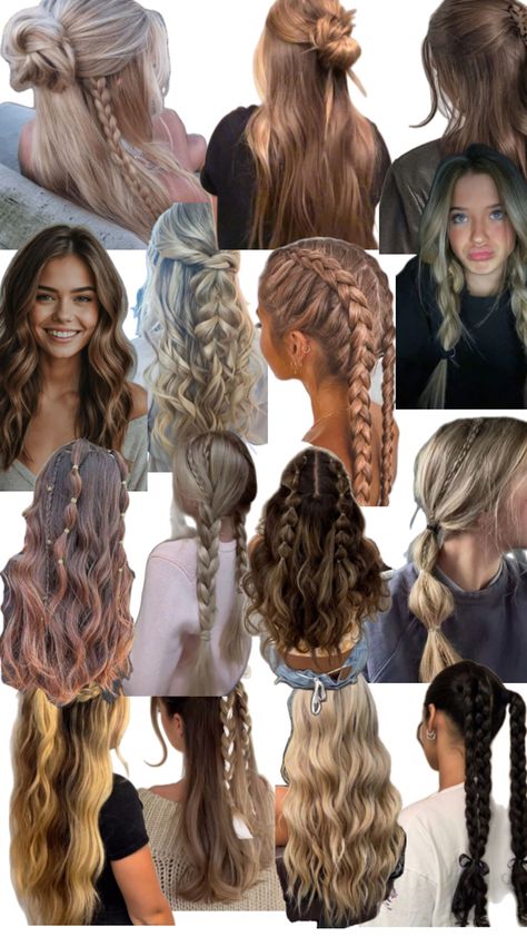 School Hairstyles Curly Hair, Back To School Hairstyles Curly, School Hairstyles Curly, Casual Hairstyles For Long Hair, Cute Hairstyle Ideas, Simple Clothes, Hairstyle Examples, Easy Hairstyles For Thick Hair, Brown Hair Looks