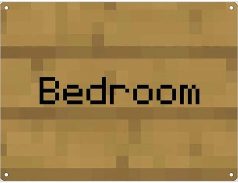 Amazon.com: Bedroom Note Mini Tin Sign : Home & Kitchen Minecraft Sign, Minecraft Room Decor, Bedroom Door Signs, Minecraft Room, Bedroom Signs, Small Tins, Room Posters, Design Product, Room Themes