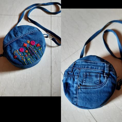 #denim bag # recycle old jeans#embroidery # innovative ideas# Old Jeans Bags Ideas, Jeans Bags Ideas, Bag Recycle, Jeans Embroidery, Fish Lamp, Bags Ideas, Jeans Bags, Innovative Ideas, Old Jeans