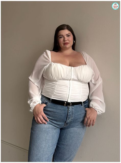 Plus Size Corset Outfits, Plus Size Crop Top Outfit, Corset Top Plus Size, Chubby Girl Outfits, Plus Size Crop Top, Corset Plus Size, Plus Size Corset Tops, Body Positive Fashion, Corset Outfits