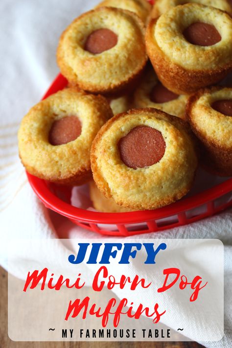 Jiffy Cornbread Recipes With Hotdogs, Corn Dog Muffins Easy, Cornbread And Hotdogs Mini Muffins, Mini Corn Dogs Muffins, Jiffy Corn Dog Muffins, Jiffy Corn Muffin Mix Hot Dogs, Jiffy Cornbread Hot Dogs, Cornbread Hot Dogs Mini Muffins, Corn Dog Recipe Jiffy