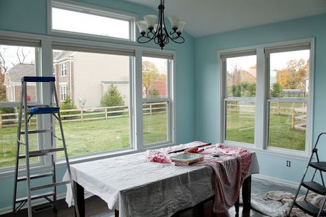 Clear Skies Benjamin Moore - Amateur Painting Tips - Blue Living Room + Kitchen Paint Facebook Followers, Interior Painting, Blue Living Room, Clear Sky, Kitchen Paint, Painting Tips, Benjamin Moore, Interior Paint, Paint By Number