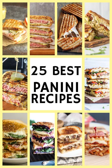 Best Panini Recipes, Panini Press Recipes, Grilled Sandwiches, Panini Sandwich, Panini Recipes, Panini Sandwiches, Hot Sandwich, Vegetarian Sandwich, Grilled Sandwich