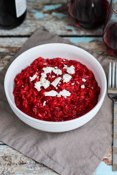 Beet Risotto with Goat Cheese