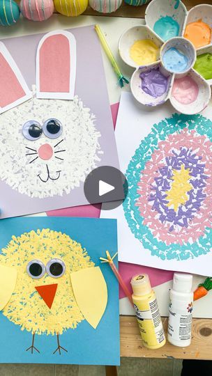 Easter Painting Ideas For Kids, Easter Kids Painting, Easter Art For Elementary Students, Bunny Painting Craft For Kids, Easter Art Grade 1, Bunny Craft With Picture, Easter Painting Ideas, Art And Crafts For Kids, April Ideas