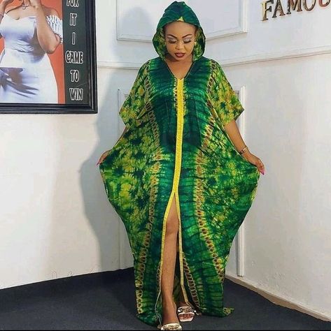 Batik Gown, Satin Dress Outfit, Easy Wear Dresses, Kaftan Styles, Bubu Gown Styles, Modest Dresses Fashion, African Inspired Clothing, Green Tie Dye, African Fashion Women Clothing