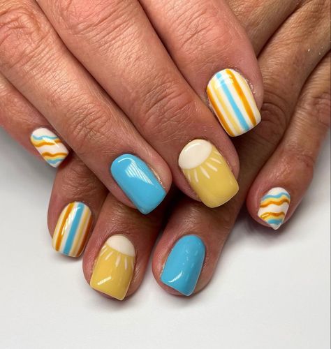 Nails Beachy, Beachy Nail Designs, Nails Western, Nails Gels, Sun Nails, Beachy Nails, No Chip Nails, Basic Nails, Vibrant Nails