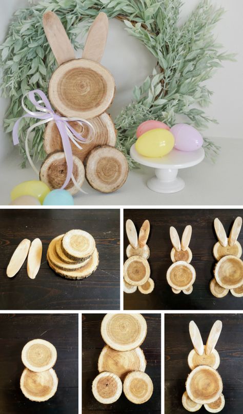 Påskeaktiviteter For Barn, Easter Inspiration Decor, Diy – Velikonoce, Oster Dekor, Diy Osterschmuck, Tre Kunst, Easter Wood Crafts, Farmhouse Easter Decor, Farmhouse Easter