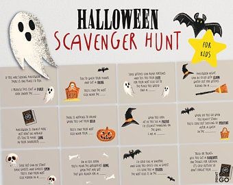 Scavenger Hunt Games, Halloween Scavenger Hunt, Halloween Games For Kids, Creepy Halloween Decorations, Candy Treats, Halloween Party Games, Thanksgiving Games, Game For Kids, Creepy Halloween