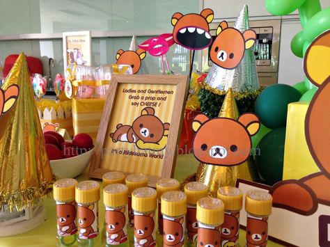 Party Hat: Rilakkuma party for Daphne Rilakkuma Birthday, Rilakkuma Cake, Cute Birthday Ideas, 23rd Birthday, Cute Birthday Cakes, Party Hat, Rilakkuma, 18th Birthday, Brown Bear