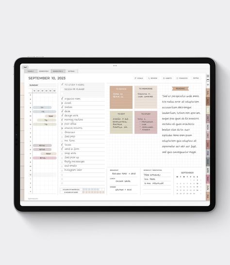 Student digital planner 2023-24 - Black courseplannernotion #groceryplanner. Ipad Motivation, Home School Planner, Digital Student Planner, Interactive Calendar, Study Planner Printable, Student Planner Printable, Digital Notes, Planner Writing, Ipad Tutorials
