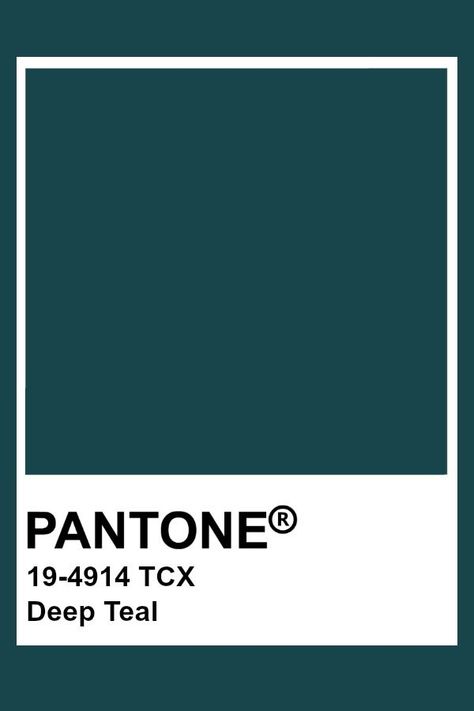 Teal Pantone Color, Pantone Teal Blue, Teal Green Pantone, Dark Teal Pantone, Teal Pantone Colour Palettes, Deep Green Palette, Pantone Blue Green, Teal Graphic Design, Dark Teal Palette