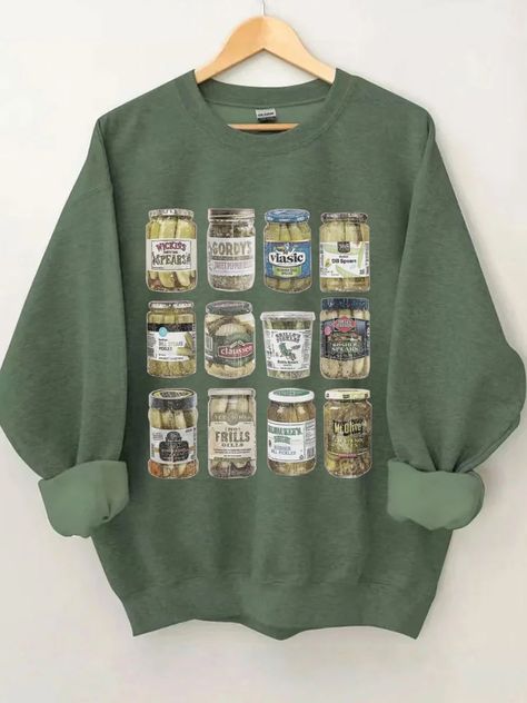 Vintage Pickle Sweatshirt Pickle Sweatshirt, No Frills, Pickles, Sweatshirts