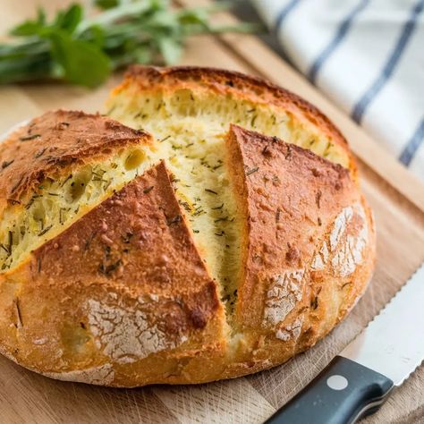 Discover how to make flavorful Garlic Parmesan Herb Bread with this easy recipe. Fresh herbs, melted butter, and grated cheese create a homemade masterpiece you'll love Cheese And Herb Bread Easy Recipes, Homemade Herb Bread Recipes, Oregano Bread Recipes, Cheesy Herb Bread, Garlic Cheese Sourdough Bread, Italian Herb And Cheese Bread Recipe, Herb Sourdough Bread, Italian Herb And Cheese Bread, Sourdough Cheese Bread