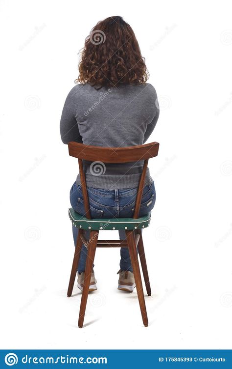 Person Sitting In Chair, Tall Stools, People Png, Painting References, Chair Pose, Sitting Chair, Sitting Poses, Woman Sitting, Person Sitting