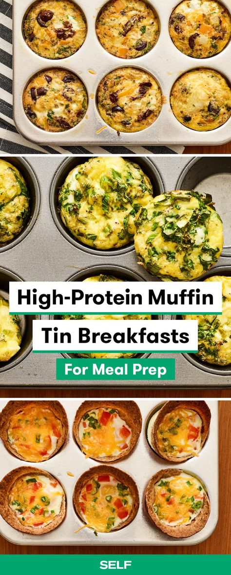 Muffin Tin Breakfast, High Protein Muffins, Healthy Breakfast Muffins, Overnight Oat, Protein Muffins, Breakfast Meal, High Protein Breakfast, Diet Vegetarian, Breakfast On The Go