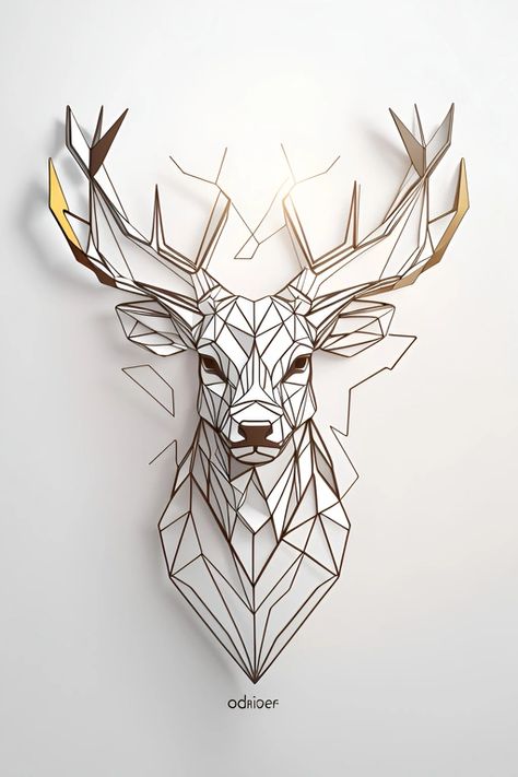 3d Wall Art Sculpture, Fox Tattoo Design, Deer Vector, Drawing Competition, Animal Templates, Polygon Art, Deer Painting, Cut Animals, Spirit Animal Art