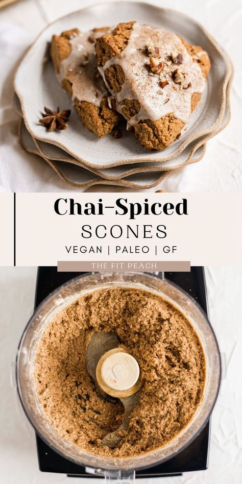 Vegan Scones Recipe, Spiced Scones, Vegan Scones, Gluten Free Scones, Fall Vegan Recipes, Vegan Baking Recipes, Paleo Recipes Dessert, Scones Recipe, Desserts Vegan