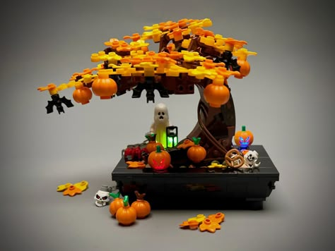 Pumpkin Lego, Lego Painting, Lego Haunted House, Lego Tree, Lego Halloween, Lego Club, Lego Sculptures, Lego Inspiration, Amazing Lego Creations