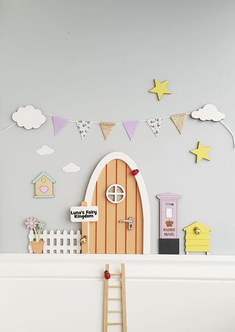 Fairy Door Bedroom, Tooth Fairy Door, Fairy Christmas Door, Fairy Doors On Wall, Fairy Door Designs, Fairy Doors Kids Room, Fairy Door In Wall, Tooth Fairy Doors, Elf Door