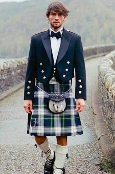 The kilt is a traditional men's garment in Scotland and Ireland, and some fashion designers, such as Jean-Paul Gaultier, have shown men's skirts. Scotland Men, Scottish Man, Kilt Outfits, Scottish Kilts, Masculine Style, Men In Kilts, National Dress, Sharp Dressed Man, Scottish Heritage