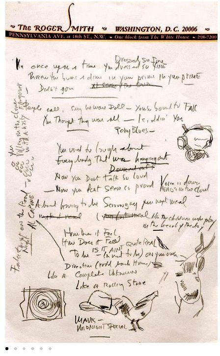 Bob Dylan's original "Like a Rolling Stone" lyrics Rolling Stones Lyrics, Highway 61 Revisited, Like A Rolling Stone, Robert Johnson, Rock Songs, Balls Recipe, Pop Songs, Rolling Stone, Bruce Springsteen