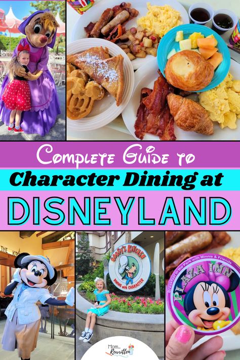 Character Dining Disneyland, Disneyland Dining Reservations, Best Disney Character Dining, Best Disneyland Restaurants, Disneyland Character Dining, Disney Princess Breakfast, Disney Character Meals, Disneyland 2024, Disneyland 2023