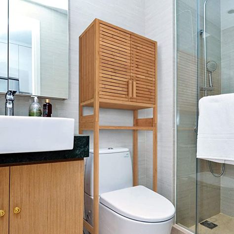 Bathroom Toilet Storage, Over Toilet Storage Cabinet, Toilet Storage Rack, Over Toilet Storage, Over The Toilet Storage, Bracket Shelf, Organizing Bathroom Cabinets, Over The Toilet, Over Toilet