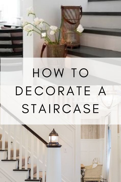 Decorate Small Stair Landing, How To Style Stair Landing, Spiral Staircase Decoration, Decor For Stairs, Staircase Corner Decor, Wall Decor Stairs, Decor For Staircase Wall, Stair Decorations, Decorating Stairs Walls