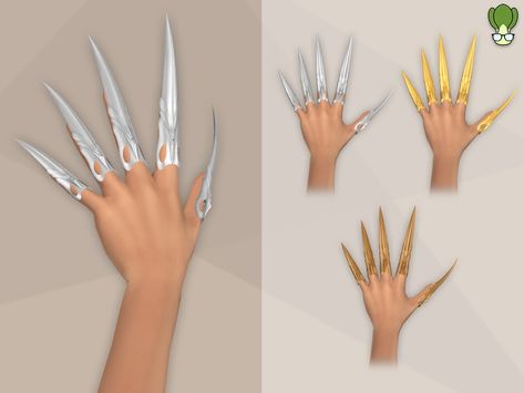 The Sims Resource - Witch Claw Ring Sims 4 Cc Vampire Nails, Snake Cc Sims 4, Sims 4 Claws Cc, Sims 4 Lady Gaga, Goth Cc The Sims 4, Sims 4 Gloves Cc, Witch Cc Sims 4, Sims 4 Rings Cc, Sims 4 Teeth Cc