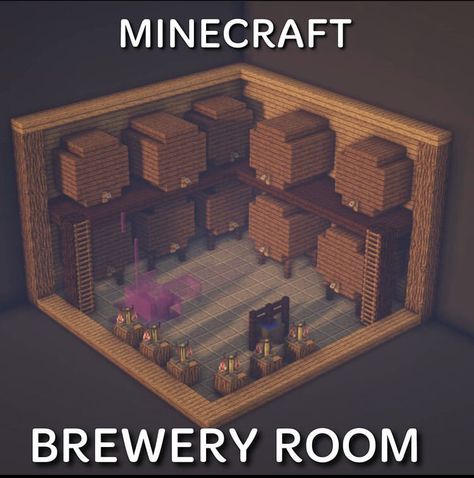 Minecraft Brewery, Minecraft Underground, Gaming Minecraft, Minecraft Steampunk, Rumah Minecraft Sederhana, Minecraft Interior, Minecraft Banner Designs, Minecraft Interior Design, Bangunan Minecraft