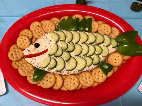 Snacks For Fishing Party, Fish And Chips Party Ideas, Food For Fishing Themed Party, Fishing Theme Party Food, O Fish Ally One Birthday Food, Bait Bar Fishing Party, Oh'fish'ally One Birthday, Sea Themed Party Food, Ofishally One Birthday Cake