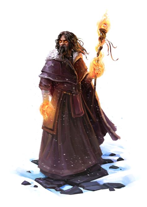 Male Human Fire Envoker Wizard - Pathfinder PFRPG DND D&D 3.5 5E 5th ed d20 fantasy Fire Genasi Wizard, Fiend Warlock, Male Sorcerer, Fire Wizard, Leather Cloak, Fire Genasi, Fire Mage, Half Elf, Illustration Fantasy