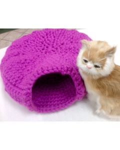 Crochet Cat Cave Pattern, Cat Cave Pattern, Crochet Cat Cave, Cat Bed Pattern, Crochet Pets, Crochet Cat Bed, Crochet Pet, Crochet Cat Toys, Mary Maxim