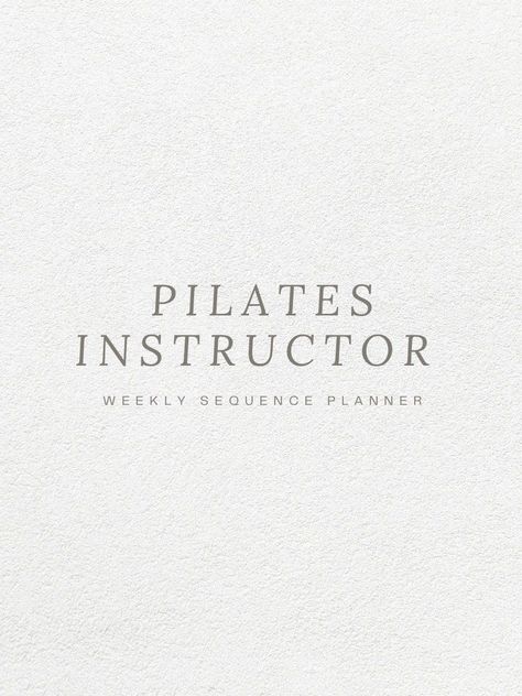 Pilates Instructor Planner Pilates Sequence, Pilates Branding, Aesthetic Planners, Pilates Room, Pilates Quotes, Hot Yoga Studio, Yoga Studio Design, Reformer Pilates, Pilates Teacher