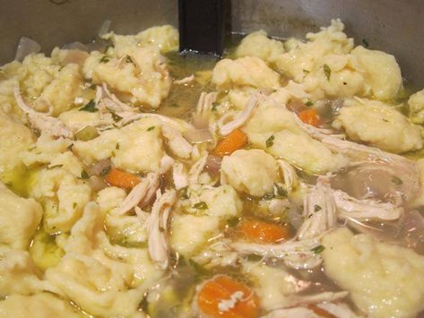 homemade chicken soup with rivels3 Chicken Rivel Soup Recipe, Rivel Soup Recipe, Rivels Recipe, Rivel Soup, Crockpot Chicken And Dumplings, Homemade Chicken Soup, Soups Stews Chilis, Chicken Soup Recipe, Turkey Broth