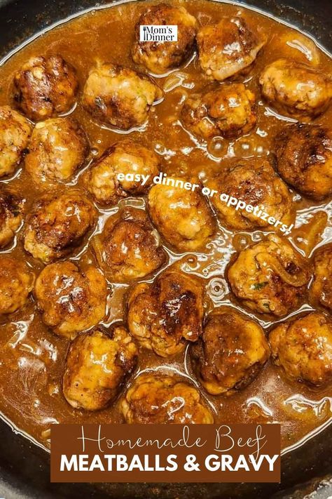 Meatballs And Gravy Recipe, Mashed Potatoes Instant Pot, Potatoes Instant Pot, Homemade Brown Gravy, Instant Pot Mashed Potatoes, Ground Turkey Recipes Easy, Meatballs And Gravy, Over Mashed Potatoes, Green Beans And Potatoes