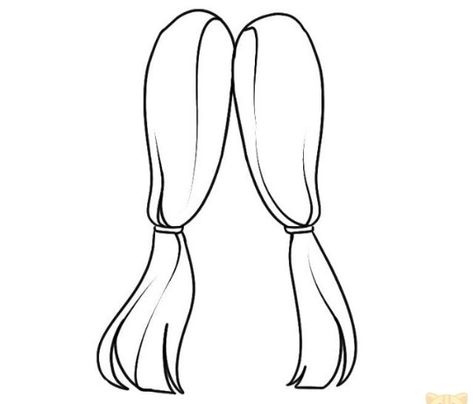 Gacha Hair Base, Gacha Hair, Pelo Anime, Gacha Props, Drawing Hair Tutorial, Manga Hair, Manga Clothes, Cute Ponytails, Drawing Tutorial Face