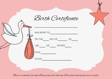 Templates Puppy Birth Certificate Template, Pet Birth Certificate, Blank Birth Certificate Template, Birth Certificate Online, Fake Birth Certificate, Porch Goose, Birth Certificate Template, Certificate Design, Birth Certificate