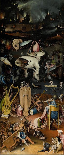 Tell Me a Story: The Horror William Kurelek, Hieronymus Bosch Paintings, Hieronymous Bosch, Macro Fotografia, Creepy Paintings, The Garden Of Earthly Delights, Jan Van Eyck, Earthly Delights, Garden Of Earthly Delights