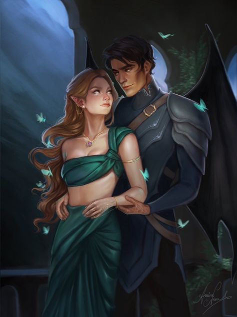 Feyre And Rhysand, Scale Art, A Court Of Wings And Ruin, Sarah J Maas Books, A Court Of Mist And Fury, Look At The Stars, Crescent City, Sarah J Maas, Sarah J