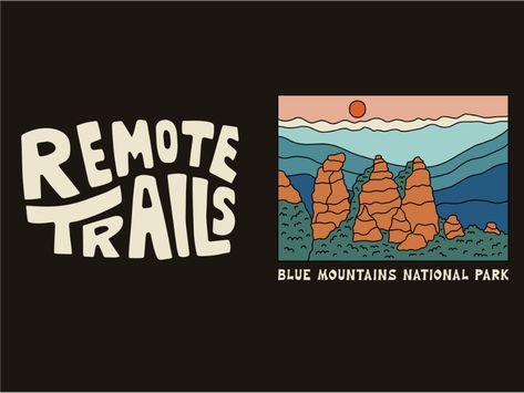 T shirt Design for Australia's National Parks Outfitter by Lisa McCormick on Dribbble Hiking Illustration, Outdoors Logo Design, Park Images, Brewery Design, Outdoor Logos, National Park Shirt, Church Logo, Tshirt Printing Design, Tshirt Design Inspiration