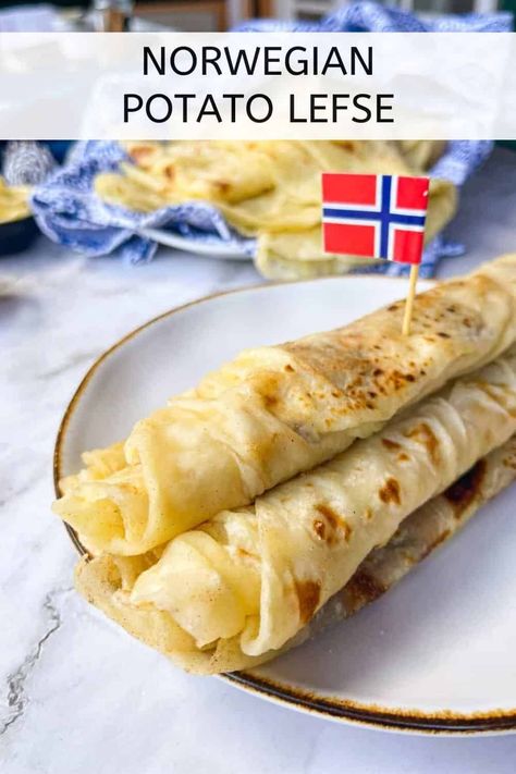 This homemade Norwegian Potato Lefse is tender and unforgettably delicious. If you want to start (or keep!) a holiday family tradition, grab this simple potato flatbread recipe. Spread the hot flatbreads with butter and cinnamon sugar and you'll have the perfect family party! Pin this one to your favorite recipe board today.