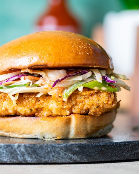 Chicken-Fried Tofu Sandwich (Vegetarian) Veggie Chicken Sandwich, Tofu Fried Chicken Sandwich, Crispy Tofu Burger, Vegan Chicken Sandwich Recipe, Vegetarian Chicken Sandwich, Tofu Sandwich Meat, Vegan Tofu Burger, Fried Tofu Sandwich, Tofu Chicken Sandwich