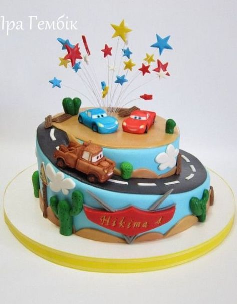 Birthday Cake Mcqueen, Cake Decorating For Boys, Cars Mcqueen Cake, 3rd Birthday Cake For Boy, The Cars Cake, Cakes For Boys Birthday, Cars Theme Birthday Cake, Cars Cake Ideas, Disney Cars Birthday Cake