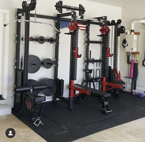 Basement Home Gym, Gym Rack, Home Made Gym, Home Gym Basement, Home Gym Inspiration, Small Home Gym, Home Gym Garage, Squat Stands, Diy Home Gym