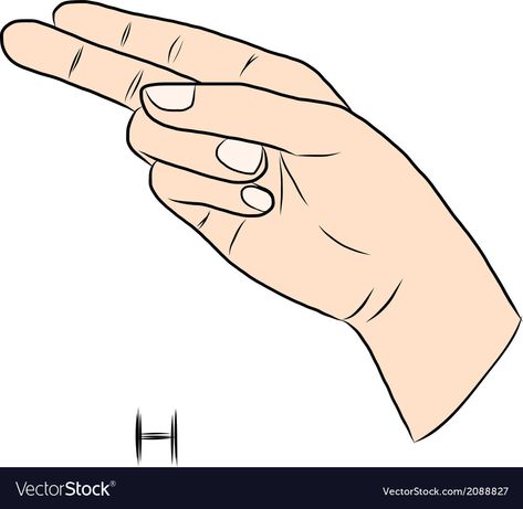 Sign Language Illustration, Language Illustration, Sign Language Letters, Hand Sign Language, Hand Sign, Letter H, American Sign Language, Special Education Classroom, Drawing Lessons